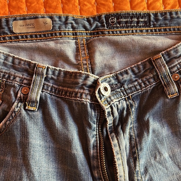 Adriano Goldschmied ‘ the Hero’ men’s relaxed zip fly boot cut ljeans 36x32 - Picture 3 of 6